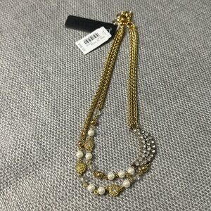 J. Crew Celestial Pearl Jewel Rhinestone Necklace NWT NEW